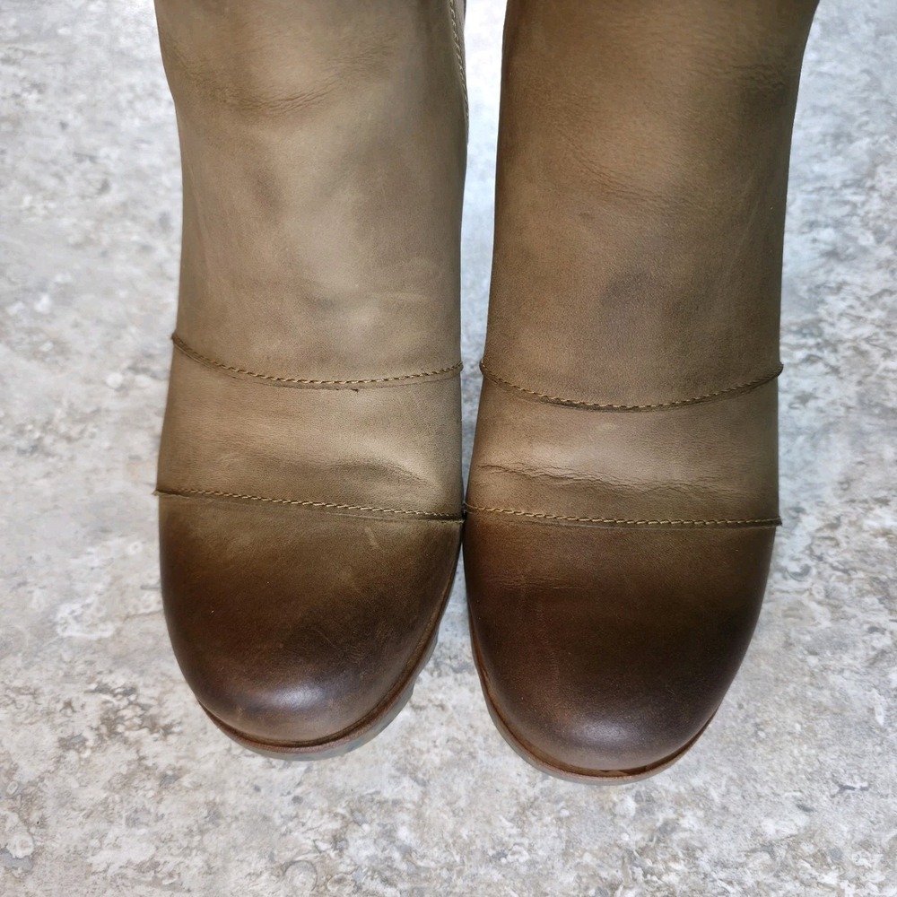 SOREL Lea Wedge Ankle Boots In Elk Curry Women Size 10 Waterproof *Barely Worn. - Picture 4 of 8
